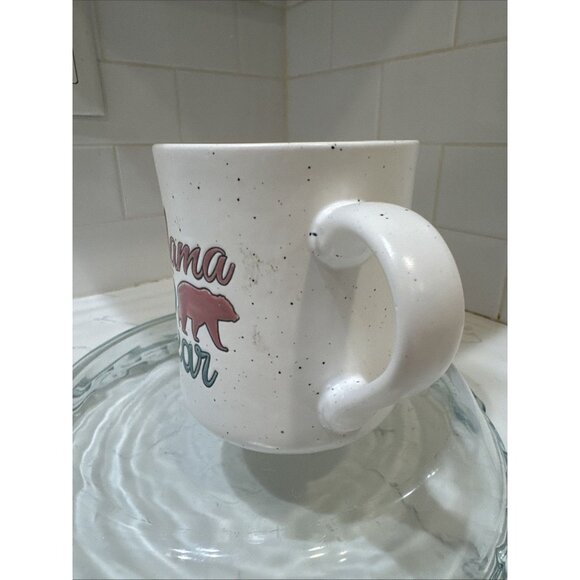 Mama Bear Animal Print Coffee Mug by Tag Stoneware Large Cup Pink - Picture 2 of 8